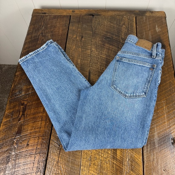 Madewell Perfect Vintage Straight Jeans Size 26 Distressed Medium Wash Denim - Picture 14 of 14